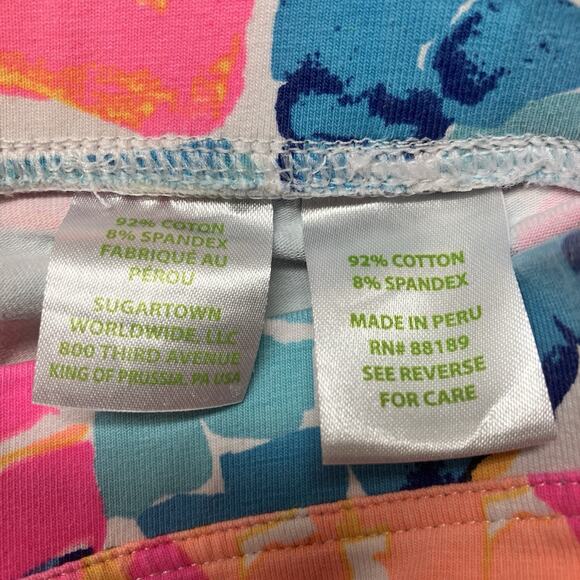 Lilly Pulitzer Maia Cropped Leggings Goombay Smashed Reduced Girls Size L (8/10) - Picture 8 of 10